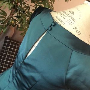 Max and Cleo green satin dress size 6